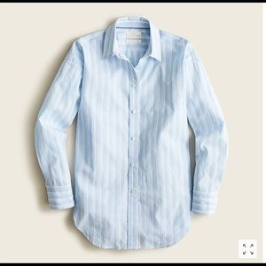 Jcrew all cotton striped blouse NWT